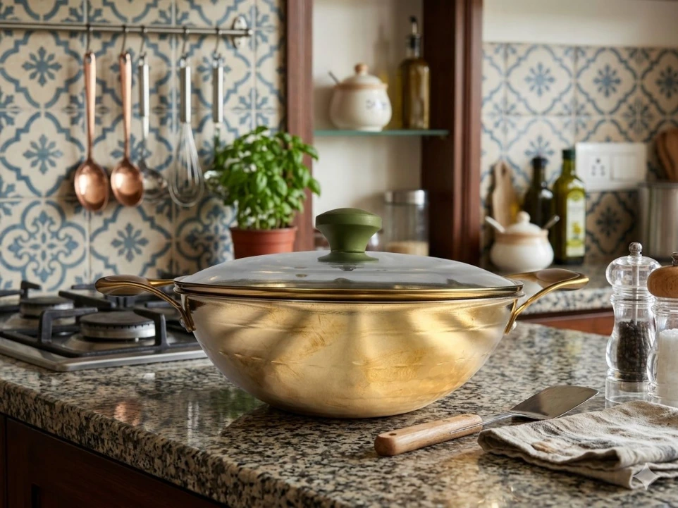 [BR-KD-7] BRASS KADHAI HAMMERED (LARGE)