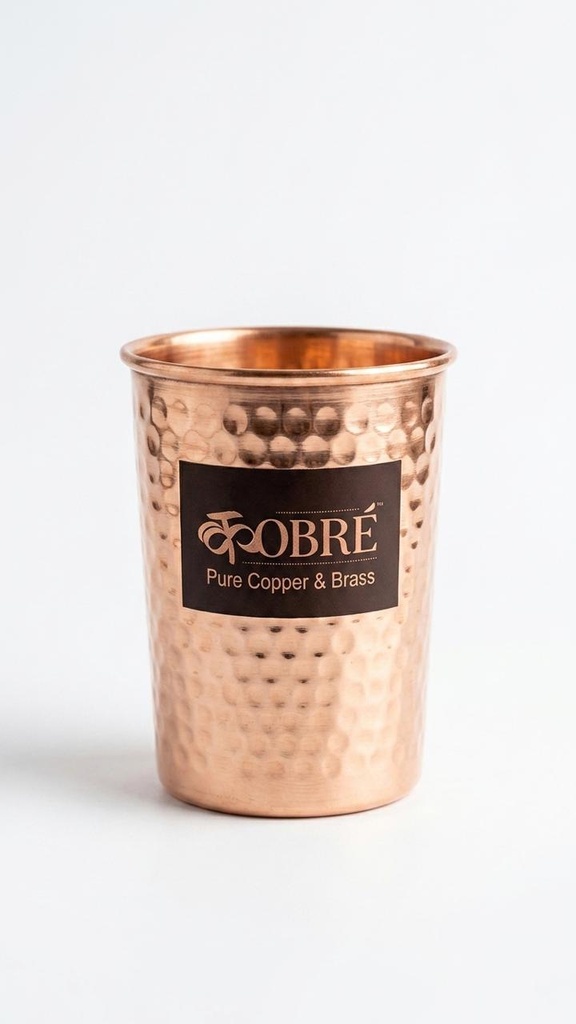 [CP-GL-1] COPPER PLAIN GLASSES (SET OF SIX)