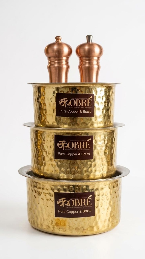 [BR-PT-1] BRASS PATILA HAMMERED SET OF THREE
